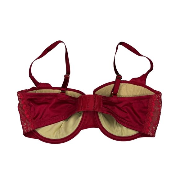 NWT Triumph “Satin Shine WHU” Lace Push-Up Bra – 34D (Crimson Red) - Picture 3 of 7